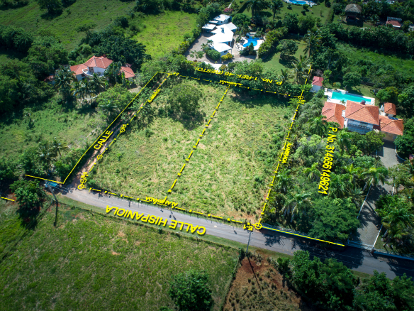 Aerial view of Prime Building Lot For Sale in Cabarete