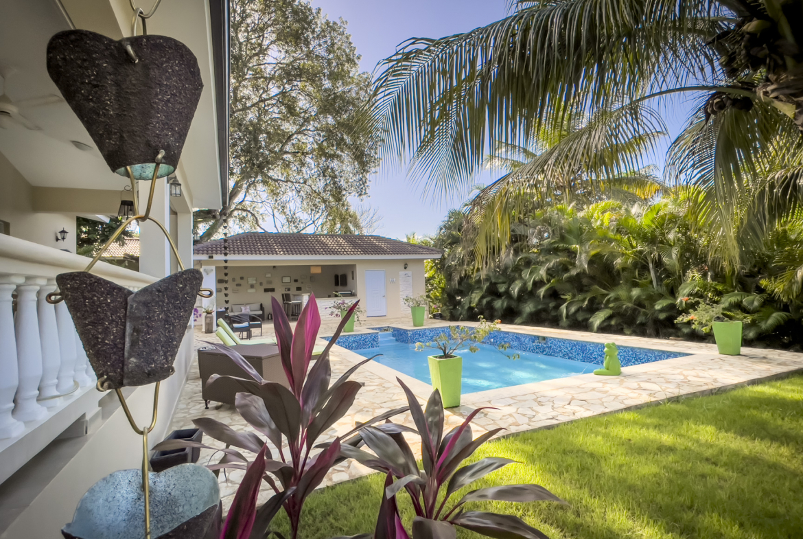 buyDRproperty Stunning 2 Bedroom Villa with pool and lush landscaping Sosua Real Estate