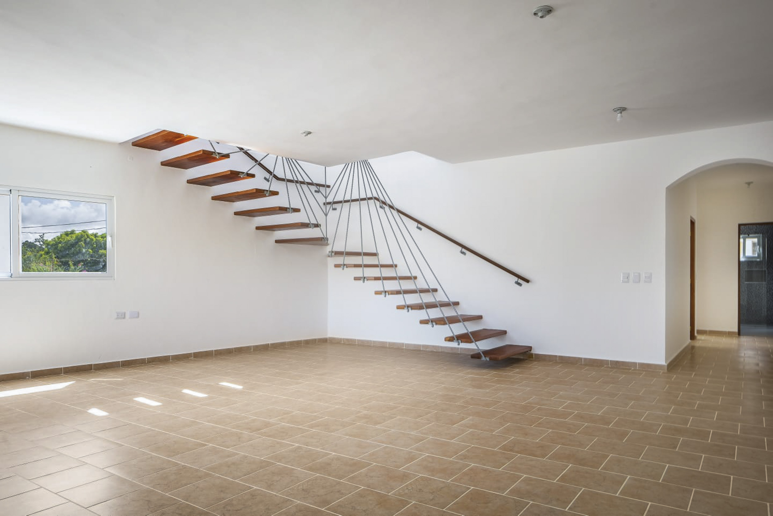 Open Plan living and stairs
