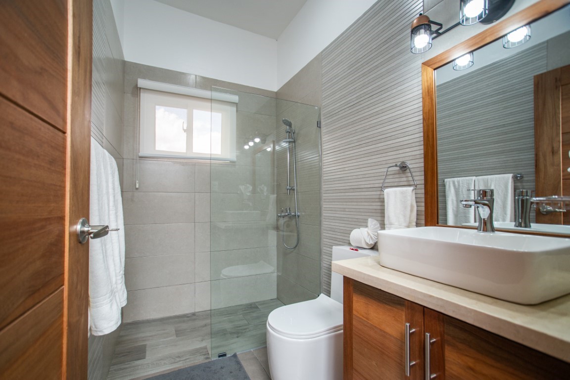 Bathroom with large Shower Area