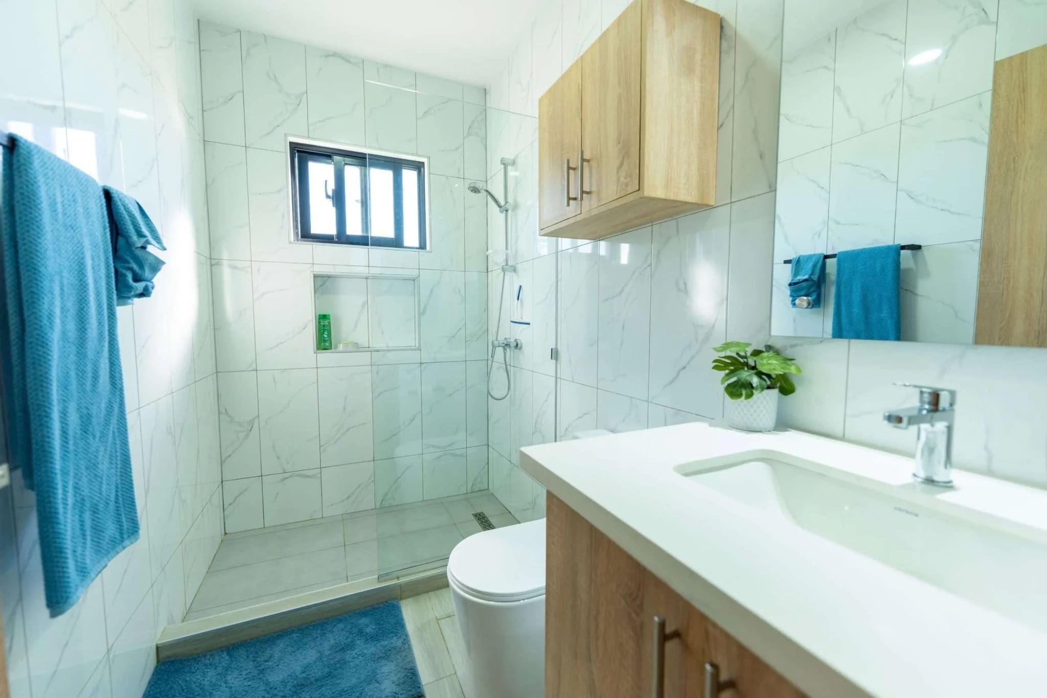 Modern 2BR new construction villa bathroom in Casa Linda, Sosúa