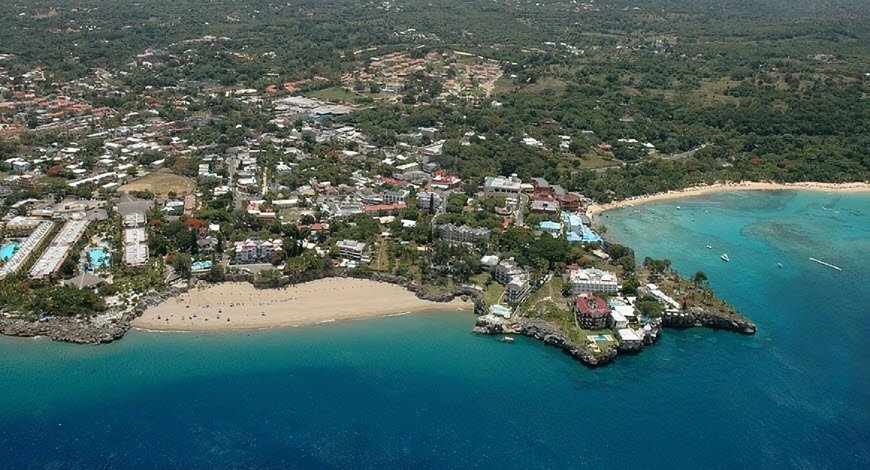Aerial view of Sosua Beaches