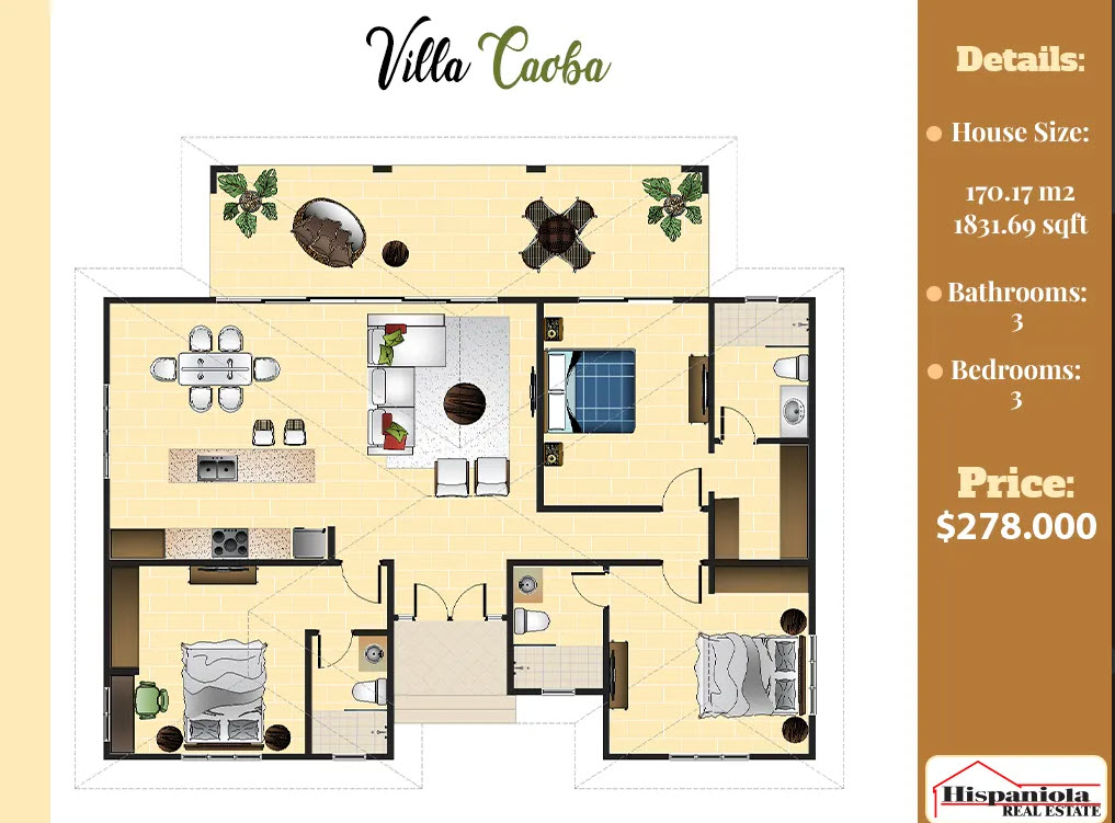 Villa Caoba Hispaniola Floor Plan