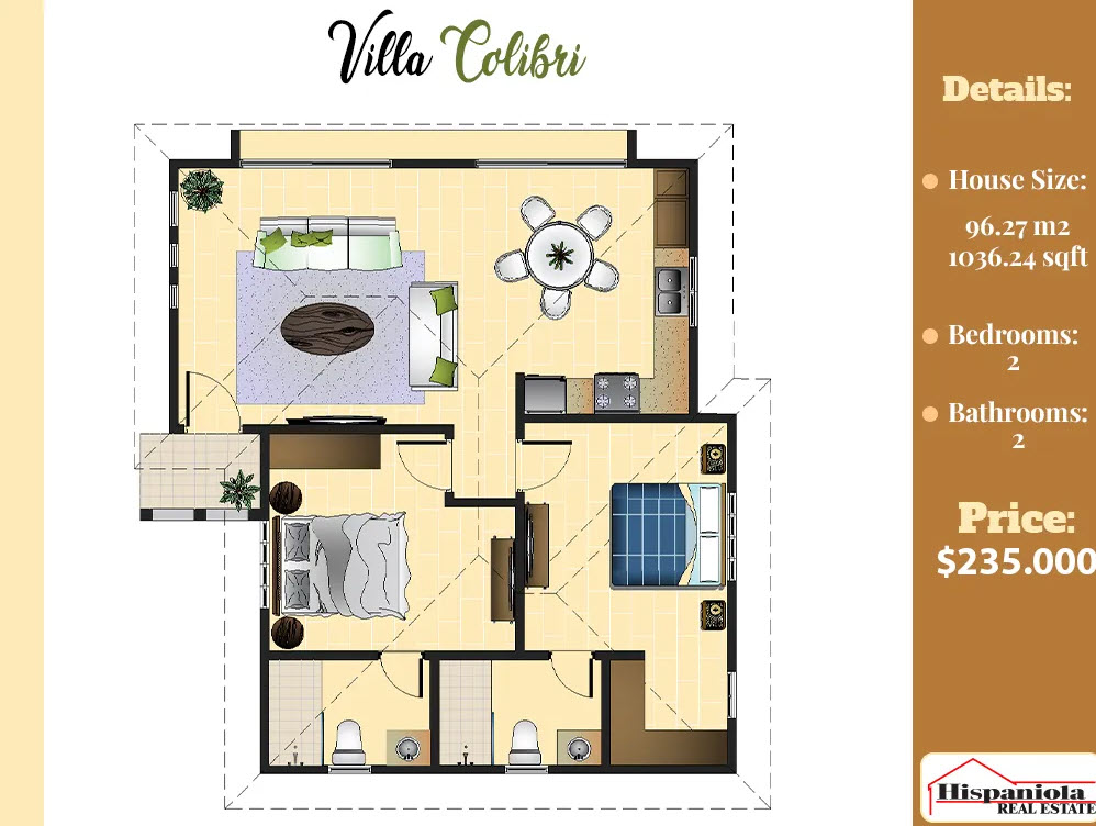 Villa Colibri Hispaniola Floor Plan