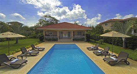 Hispaniola Villa LOTUS Rear View with Pool