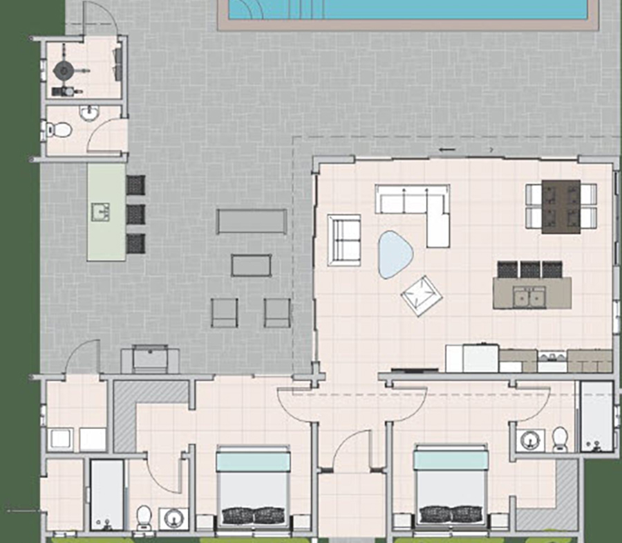 Floor Plan of Villa VESTA in Casa Linda for sale