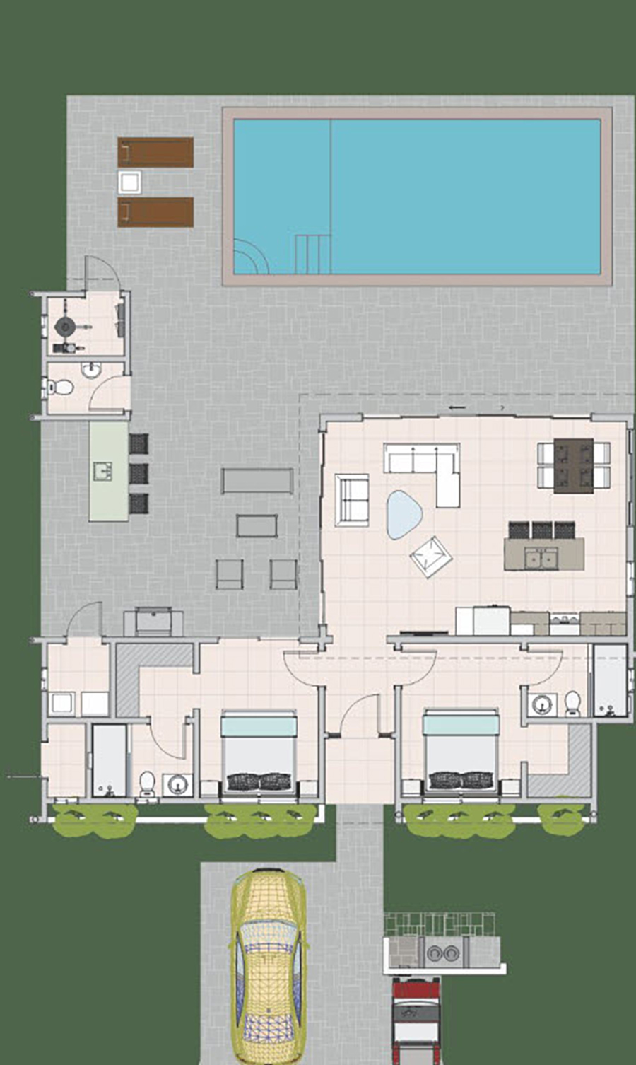 Floor Plan of Villa VESTA in Casa Linda for sale
