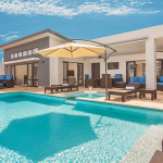 Pool and Patio Area of Villa VESTA in Casa Linda for sale