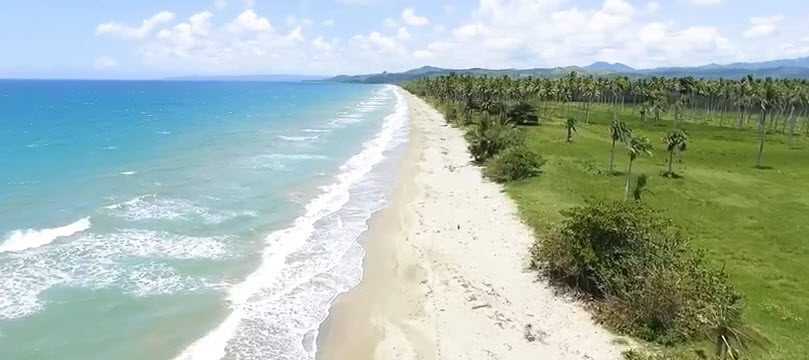 buyDRproperty Aerial view of beachfront land near Cabarete, Dominican Republic. Sosua Real Estate