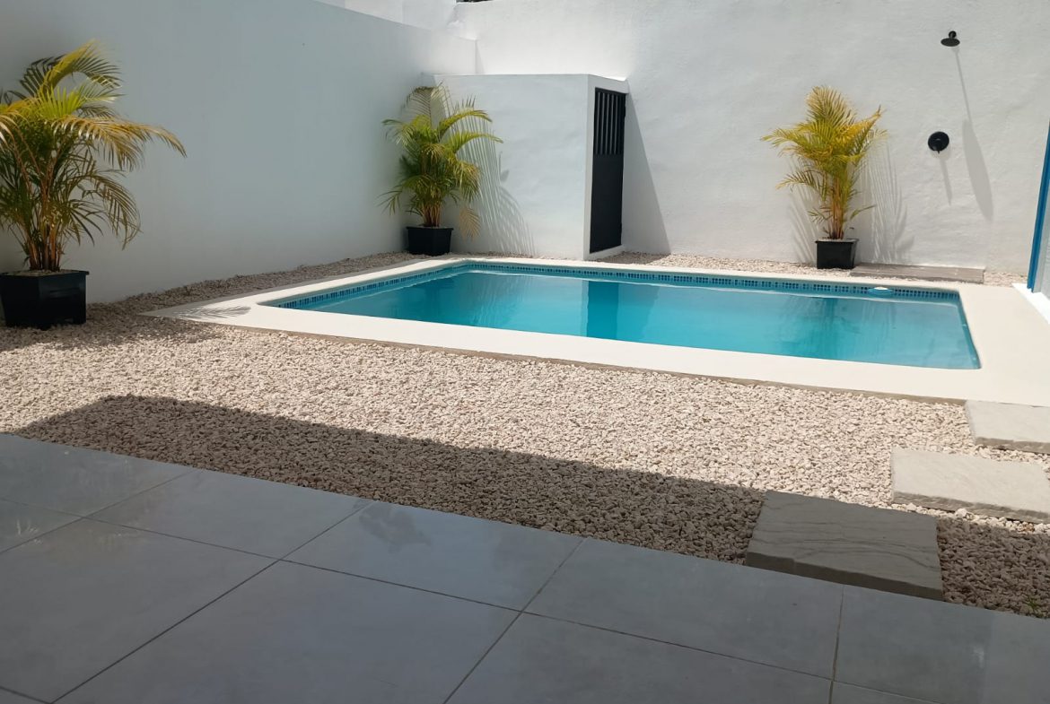 buyDRproperty Modern villa with a pool and palm trees in Puerto Plata Sosua Real Estate