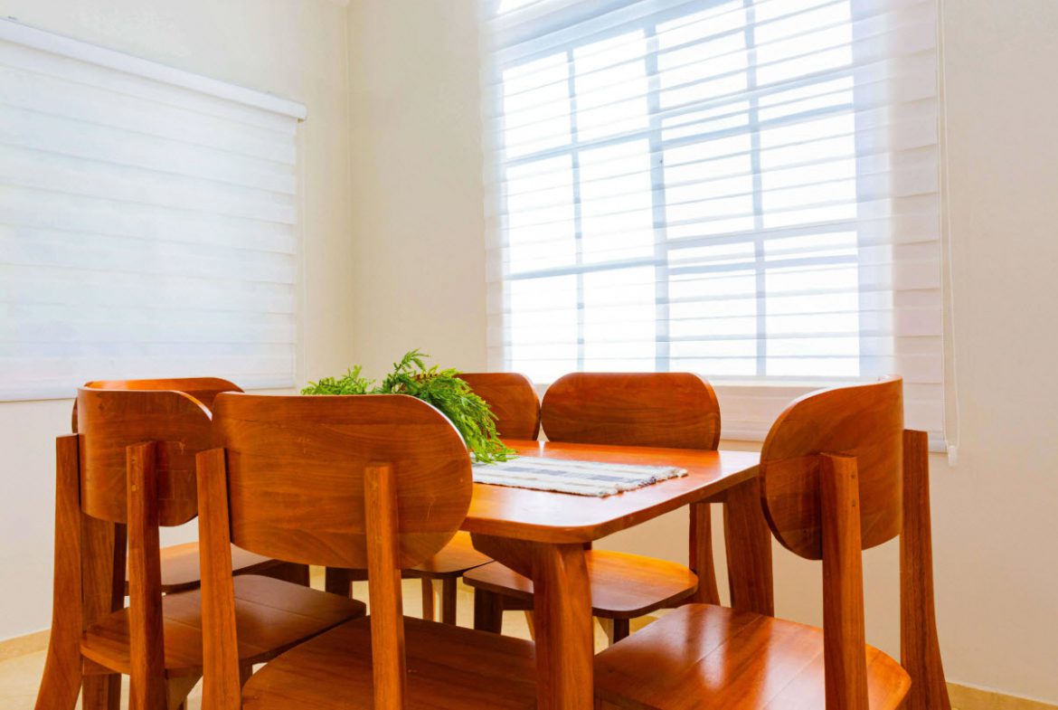 buyDRproperty Wooden dining room set in a 3 BR Villa with pool Sosua Real Estate