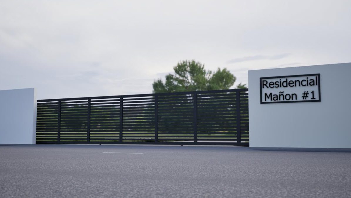 buyDRproperty Entrance gate to Residencial Mañon #1. Puerto Plata villa for sale. Sosua Real Estate