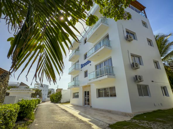 Exterior of Breeze Condos in Playa Laguna, Sosúa