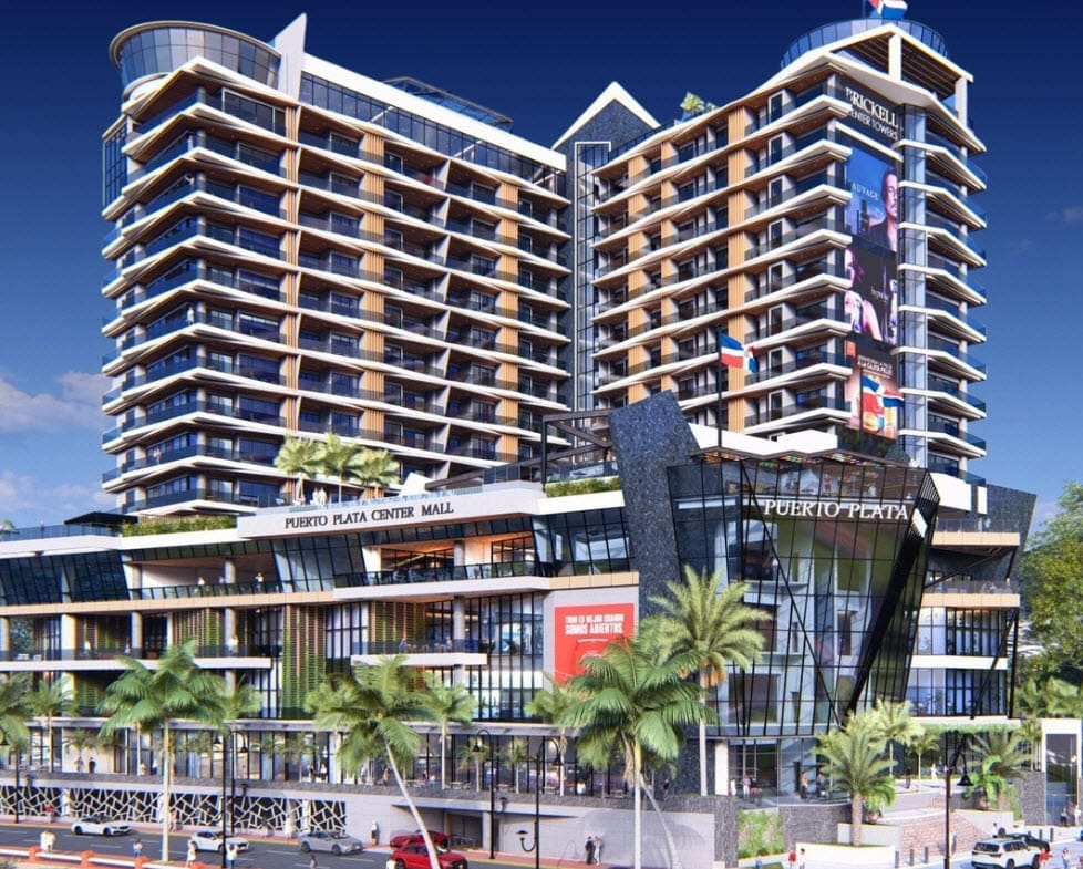 Brickell Center Towers with Puerto Plata Center Mall in Puerto Plata Dominican Republic