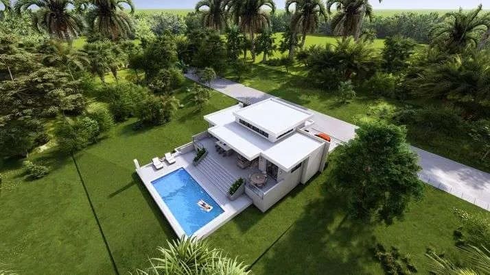 Villa Cascada, a 2BR pre-construction villa in Casa Linda, with pool.
