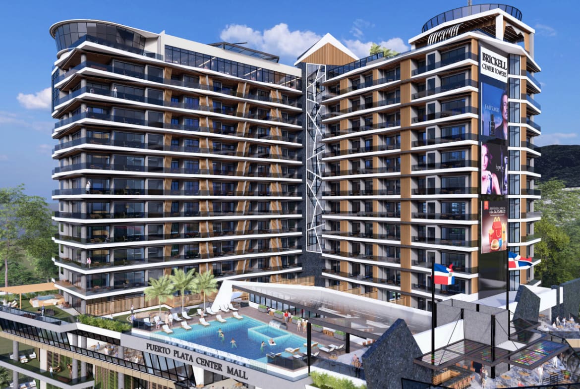 Brickell Center Towers luxury condos with swimming pool in Puerto Plata