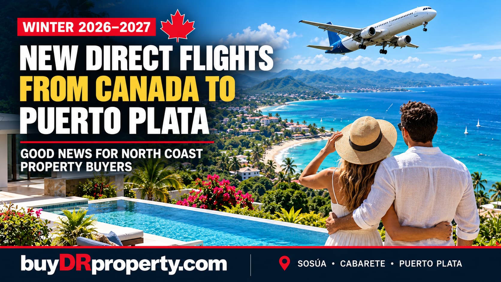 New direct flights from Canada to Puerto Plata Dominican Republic winter 2026 2027
